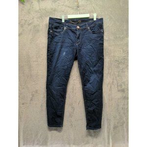 SEVEN JEANS Women Jeans Mid Rise Skinny Leg Blue Dark Wash W:40 L:31